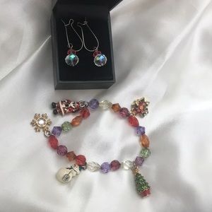 Christmas bracelet with matching Earrings